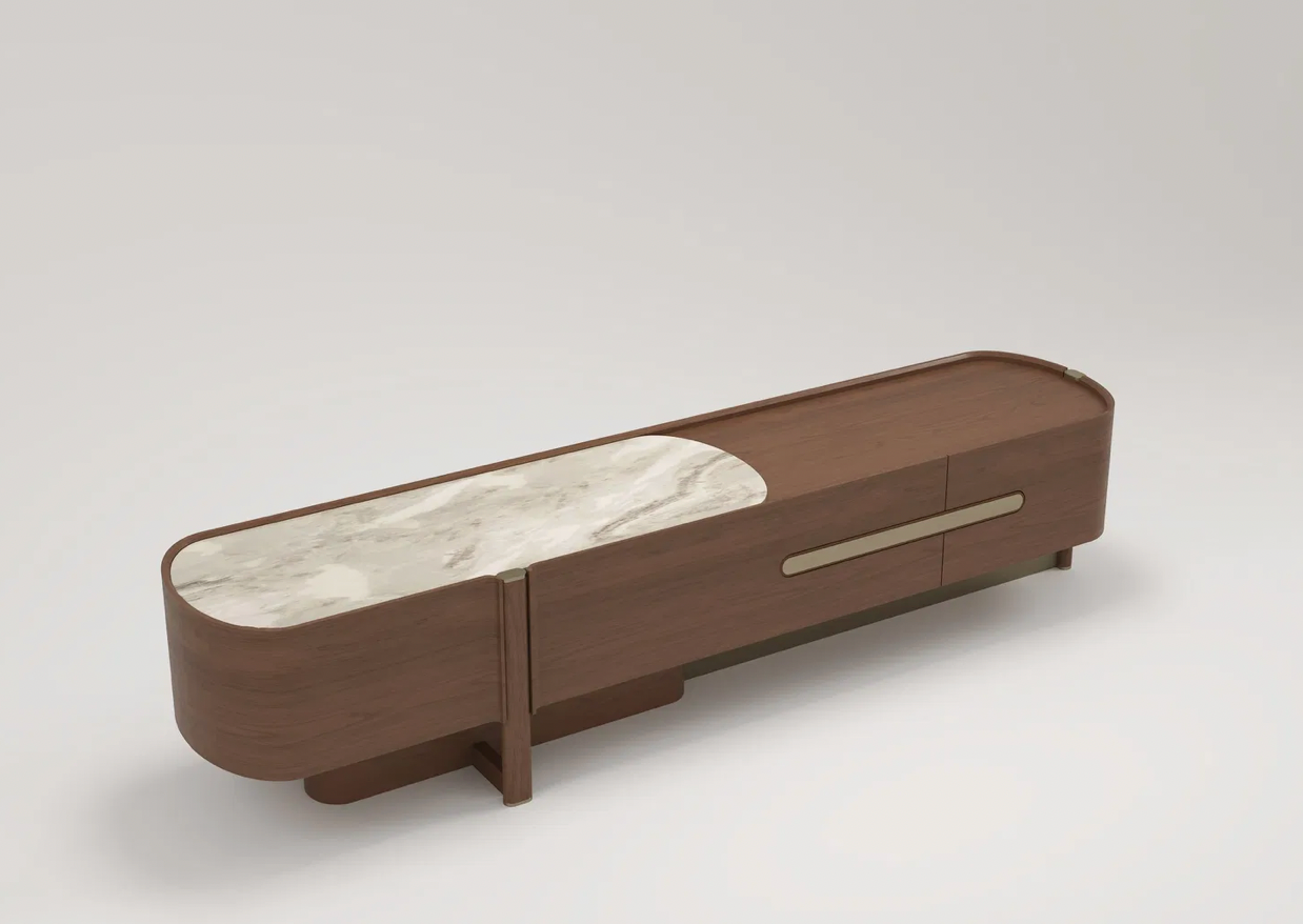 Minimalist Solid Wood TV Stand