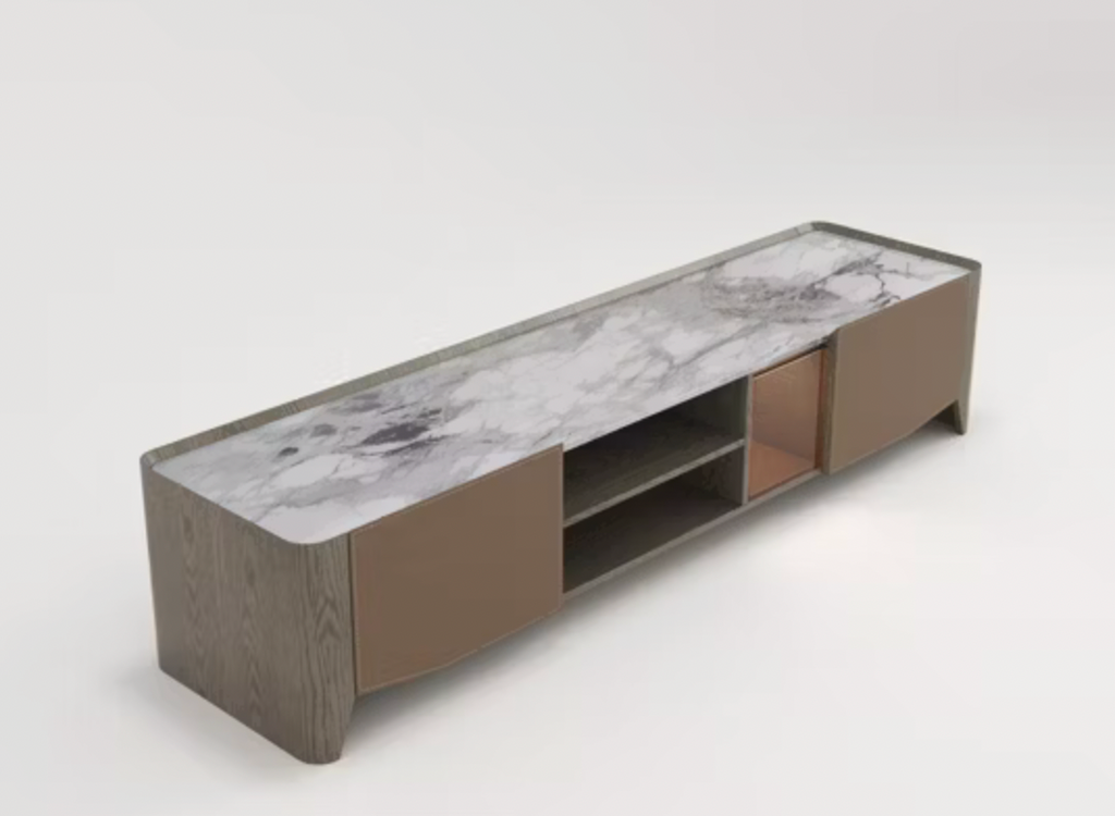 Solid Wood Minimalist Media Console