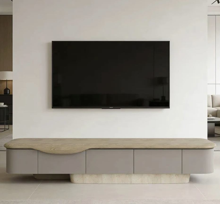 Modern Solid Wood Entertainment Unit