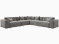 Nordic L-Shaped Fabric Sectional Sofa