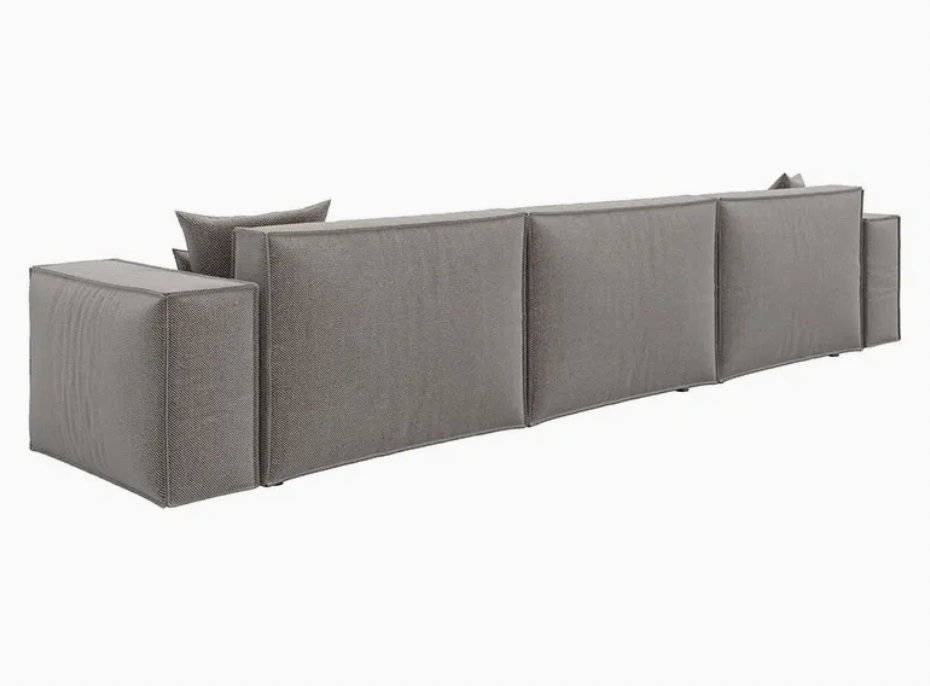 Nordic L-Shaped Fabric Sectional Sofa